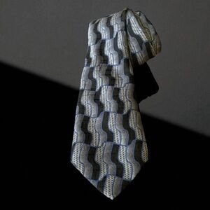 MULBERRY WOVEN SILK DECO TIE ITALY